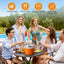 Buzio Insulated Ice Bucket with Lid Scoop Tongs and 2 Cups - 7L / Orange