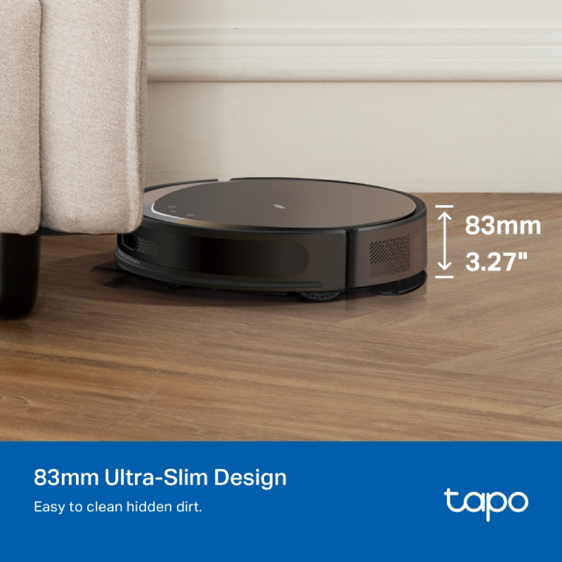 تي بي لينك Tapo RV20 ماكس بلس) مكنسة وممسحة الملاحة  مع LiDAR الملاحة MagSlim™ مع  موصل  مع  موصل  2600 مللي امبير  3 لتر / أسود