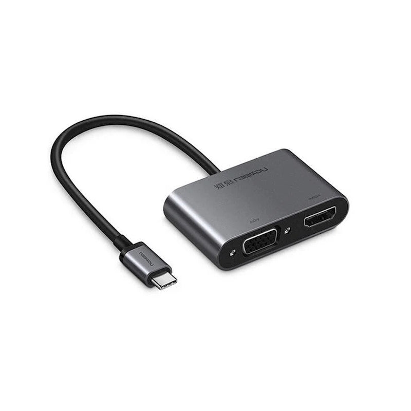 UGREEN USB-C to HDMI + VGA +USB 3.0 Adapter with PD - Space Gray
