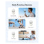 TELESIN Magnetic Selfie Stick Tripod with Selfie Light - White