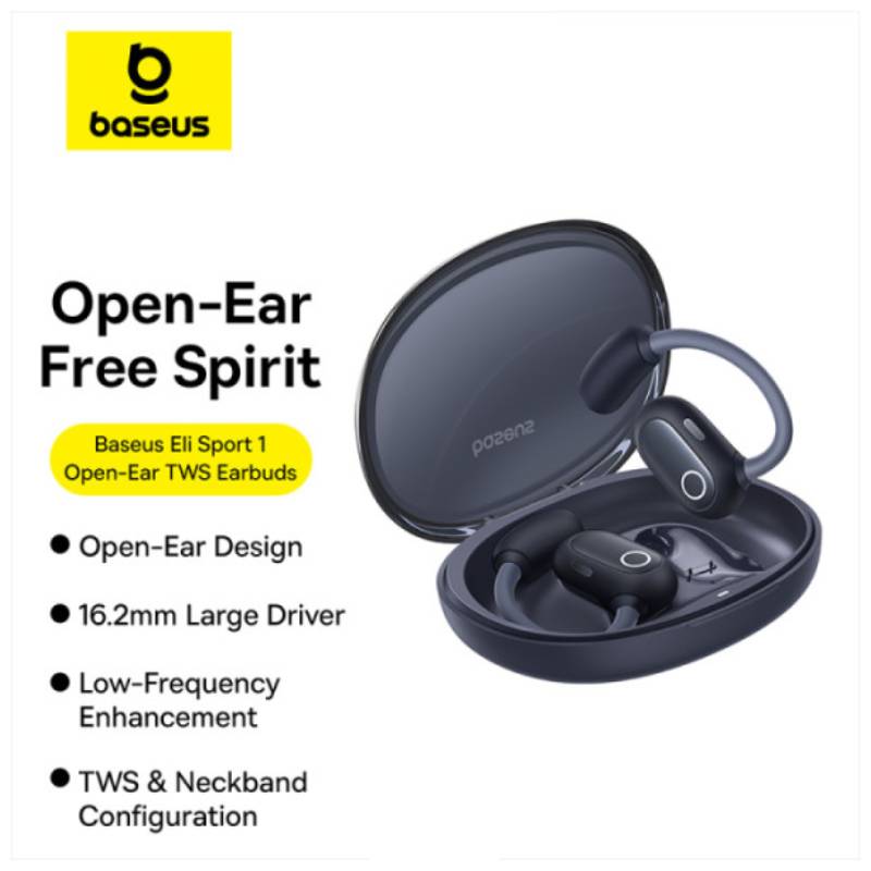 Baseus Eli Sport 1 Open-Ear Wireless Earbuds - Cosmic Black