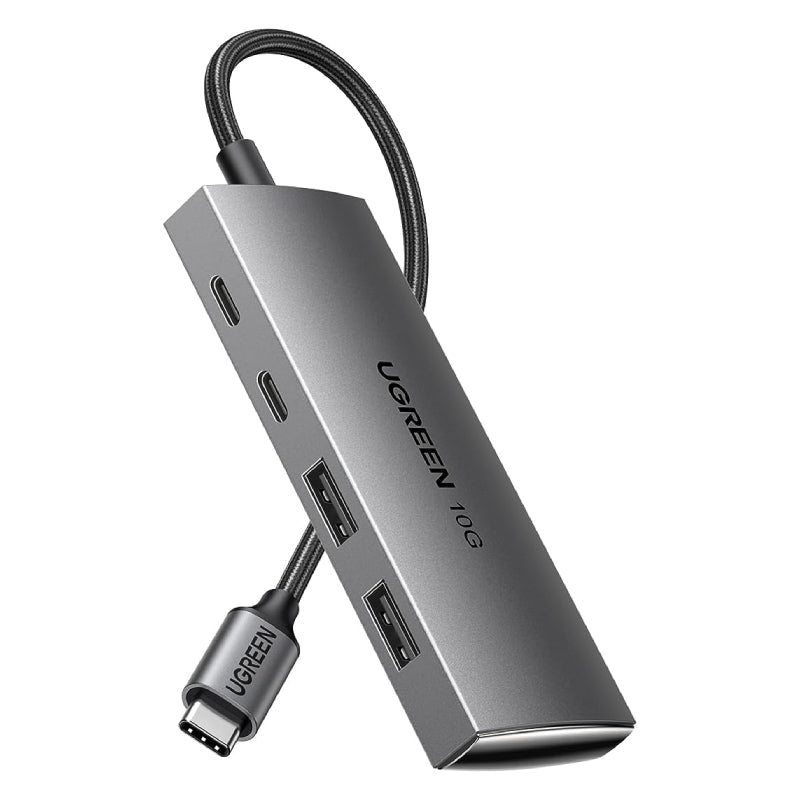 UGREEN USB-C to 2× USB 3.2+2×USB-C Adapter 10G - Grey