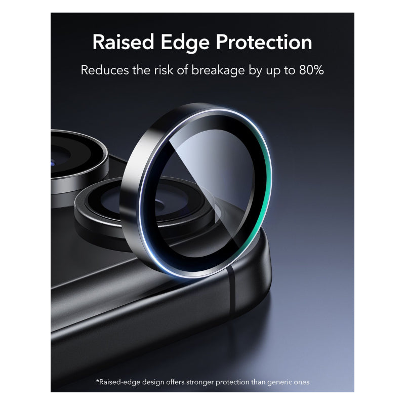 ESR Armorite Camera Lens Protectors Compatible with iPhone 17 Pro / 17 Pro Max / 16 Pro / 16 Pro Max / 15 Pro / 15 Pro Max / 14 Pro / 14 Pro Max / Black