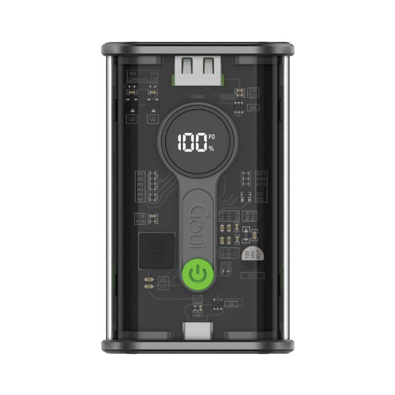 GOUI Nano Pro Power Bank - 10,000mAh / USB-A / USB-C / Transparent