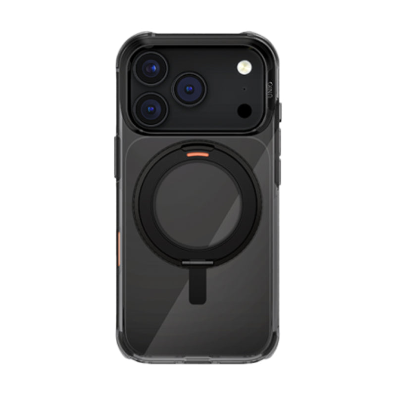 UNIQ Hybrid SWIVIX with 360 Rotating KickStand Case For Apple iPhone 17 Pro - Carbon Black