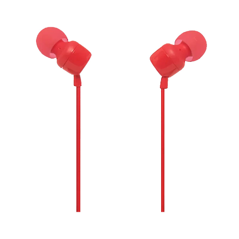 JBL Tune 110 Earphones - 3.5 mm / In-ear / Wired / Red