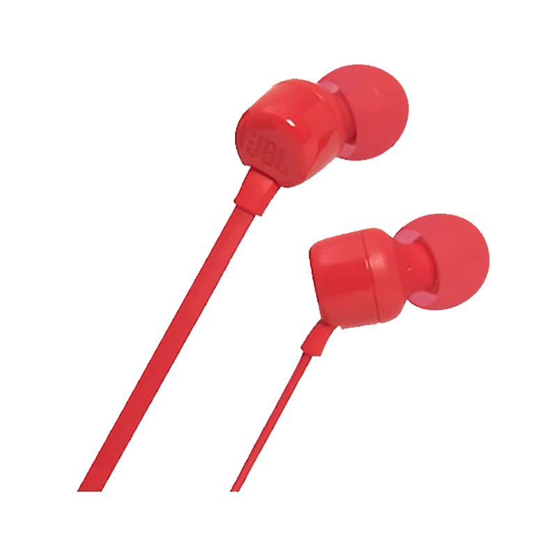 JBL Tune 110 Earphones - 3.5 mm / In-ear / Wired / Red