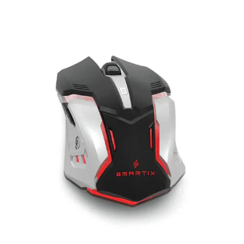 Smartix G-KEYلوحة مفاتيح لاسلكي  ممتازة الألعاب  ماوس فضي