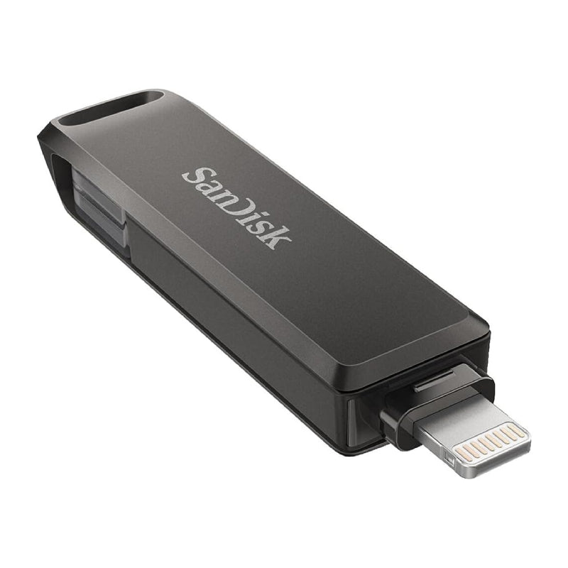 SanDisk iXpand Flash Drive Luxe - 128GB / Type-C / Lightning / Grey