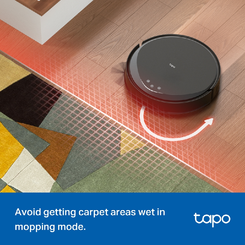 تي بي لينك Tapo RV20 ماكس بلس) مكنسة وممسحة الملاحة  مع LiDAR الملاحة MagSlim™ مع  موصل  مع  موصل  2600 مللي امبير  3 لتر / أسود