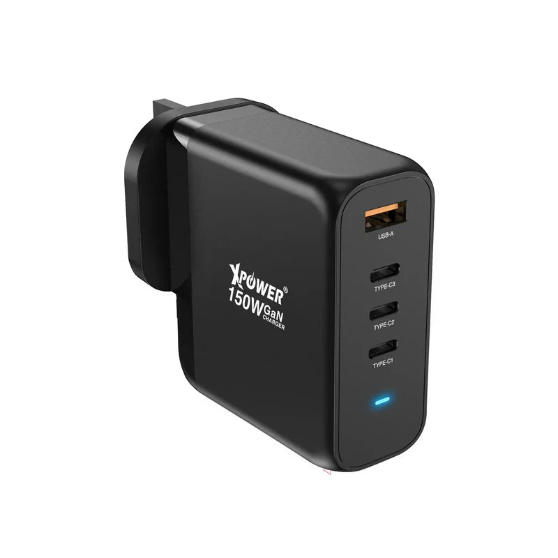 XPower GW150B 4 Output PD 3.0 Gan Wall Charger - 150W / Black