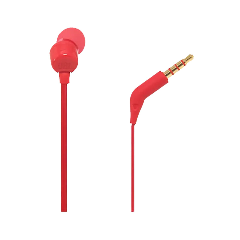 JBL Tune 110 Earphones - 3.5 mm / In-ear / Wired / Red