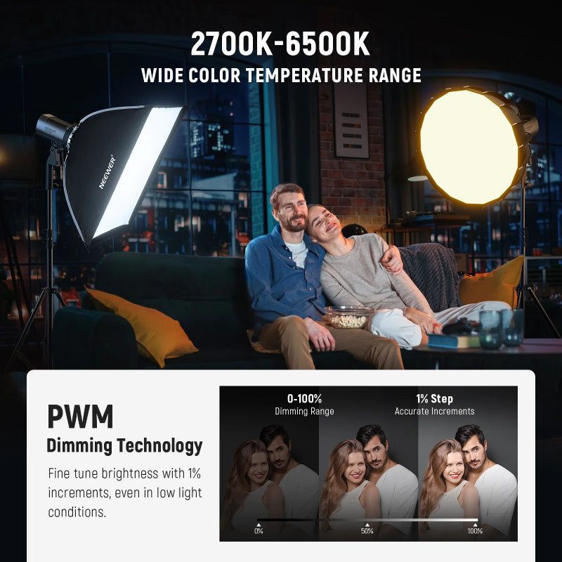 NEEWER MS150B Bi-Color LED Video Light - 130W