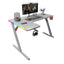 Gamax P202-RW RGB Carbon fiber Gaming Table with Mousepad (L Shape - Right) - White