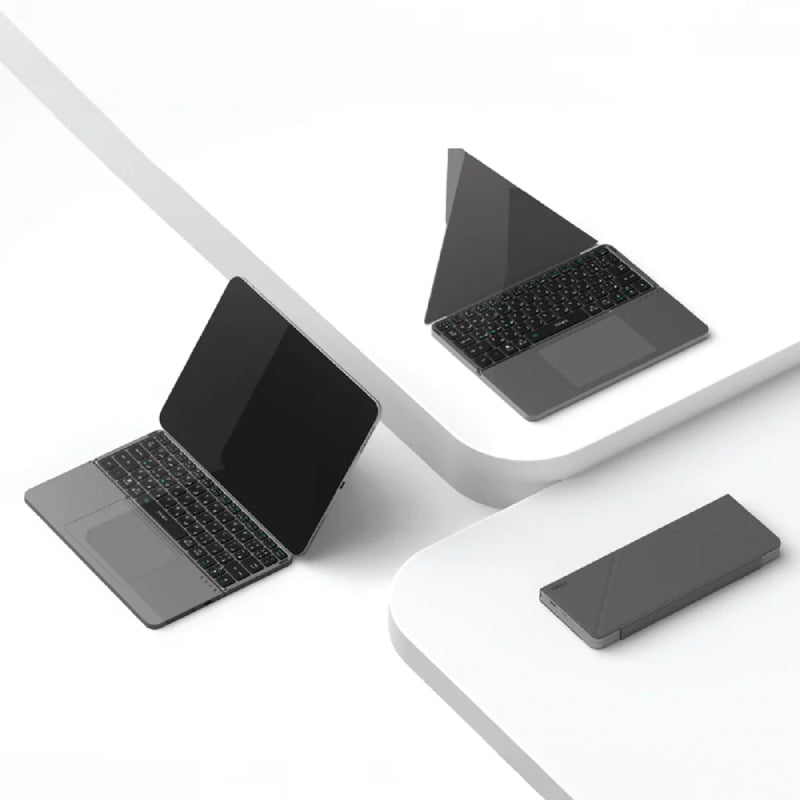 Pawa Portable Foldable Wireless Keyboard With Touchpad - Black/Grey
