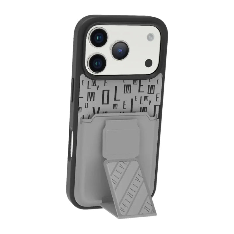 Levelo Morphix Gripstand Case With Cardholder For Apple iPhone 17 Pro Max - Cloud Grey Accessories > Mobiles & Tablets