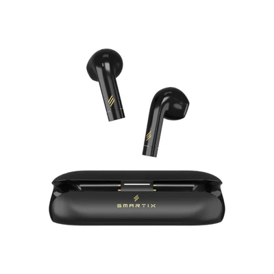 Smartix U-Slim Semi-In-Ear True Wireless Earbuds - Bluetooth / 300mAh / Black
