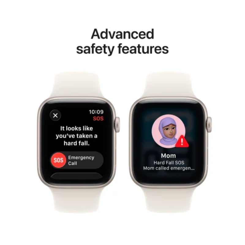 Apple Watch Series SE 3 - OLED / 64GB / 44mm / Bluetooth / Wi-Fi / Small/Medium / Starlight Aluminium Case with