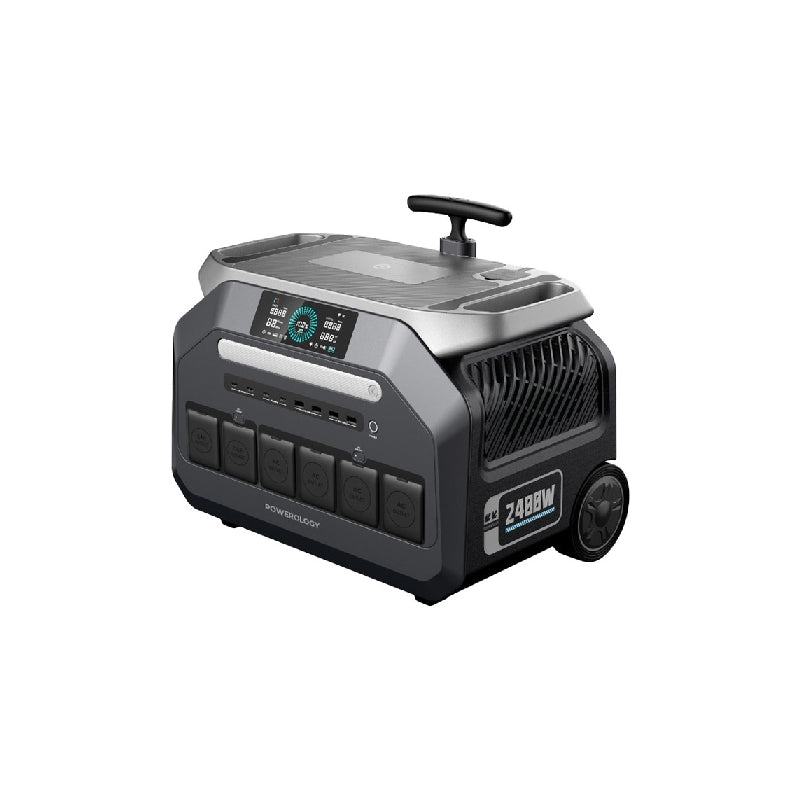 Powerology Solar Input Portable Generator - 600000mAh / Black