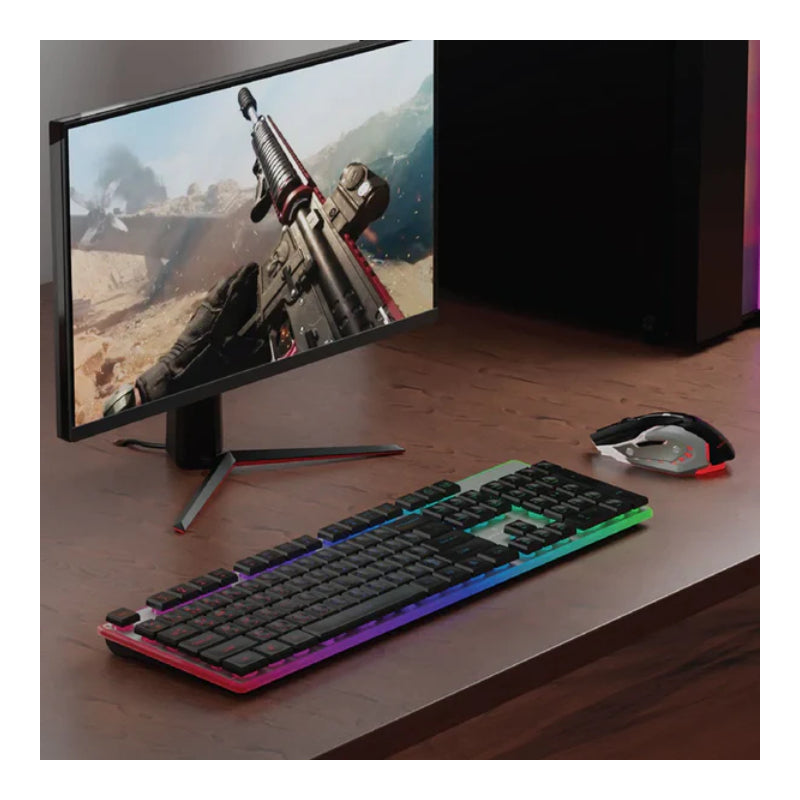 Smartix G-KEYلوحة مفاتيح لاسلكي  ممتازة الألعاب  ماوس فضي