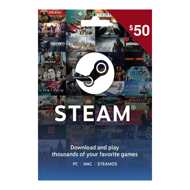 Steam Gift Card $50 (US) Digital Card