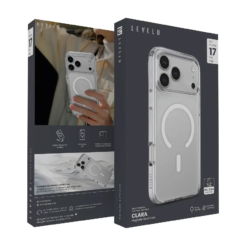 Levelo Clara MagSafe Clear Case For Apple iPhone 17 Pro Max - Transparent Accessories > Mobiles & Tablets > Mobiles >