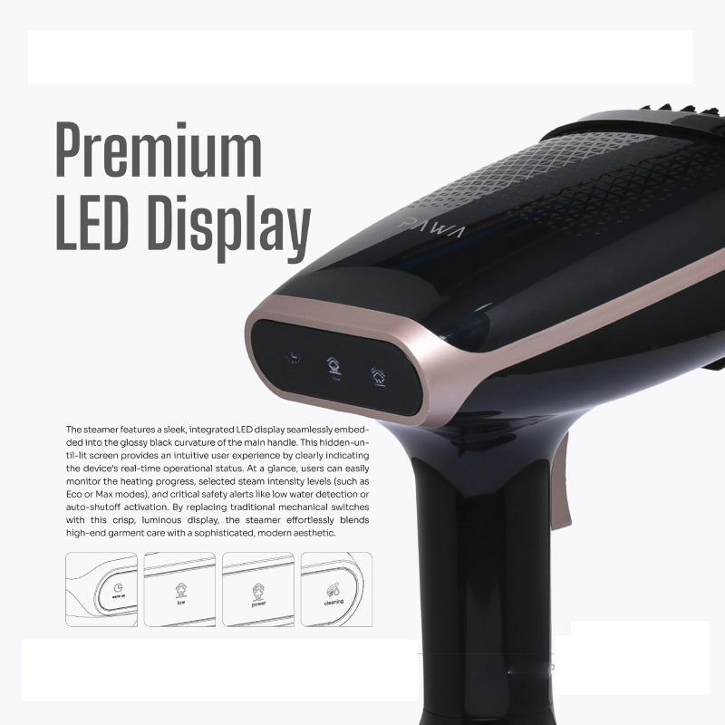 Pawa Optisteam Handheld Steamer With Display - 1800W / 310ml / Black