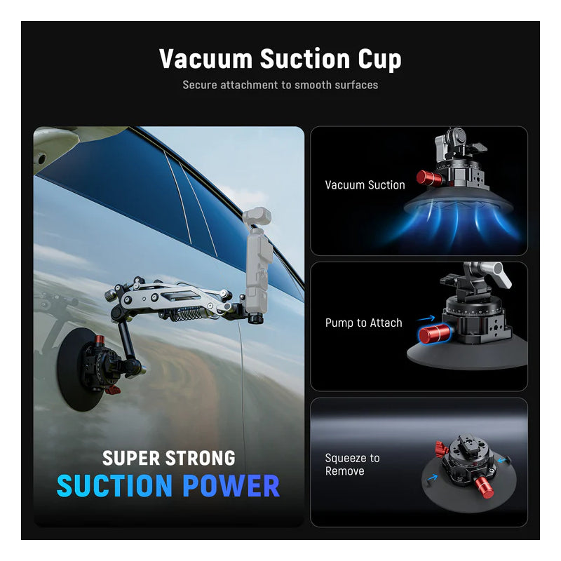 NEEWER GA022 Hydraulic Boom Arm Suction Cup - Black