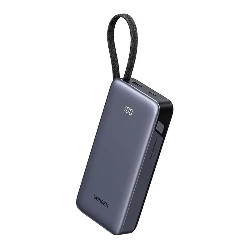 UGREEN Nexode Power Bank Built-in USB-C Cable - 20000mAh / 45W / USB-C / USB-A / Black