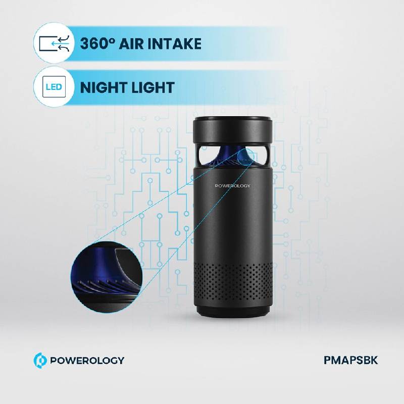 Powerology Portable Air Purifier - 2200mAh / Type-C / Black