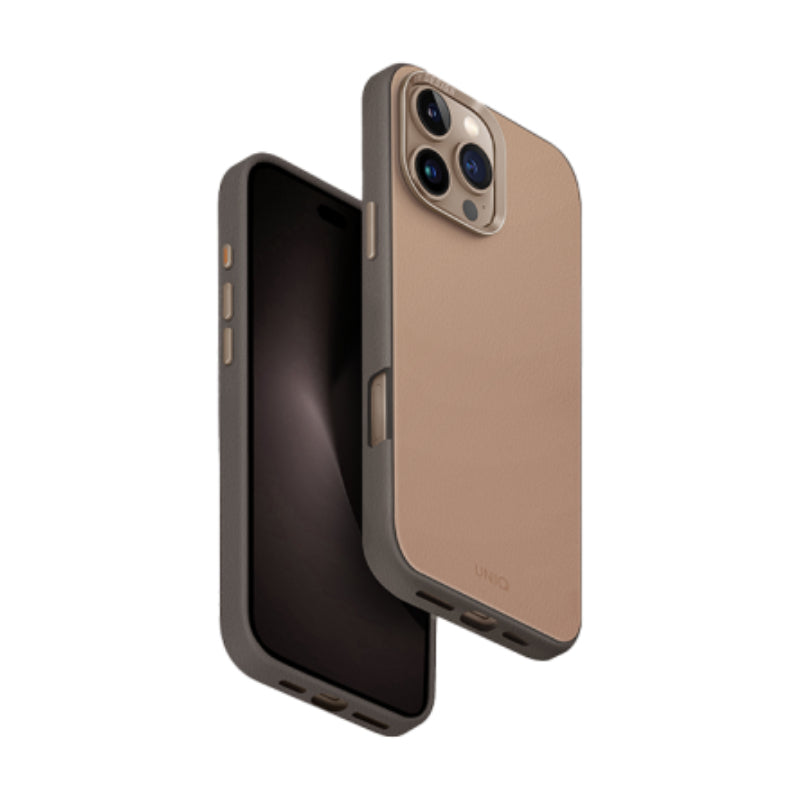 UNIQ هايبرد DS Magclick Charging حافظة  ابل ايفون  برو  Natural/Flint رمادي