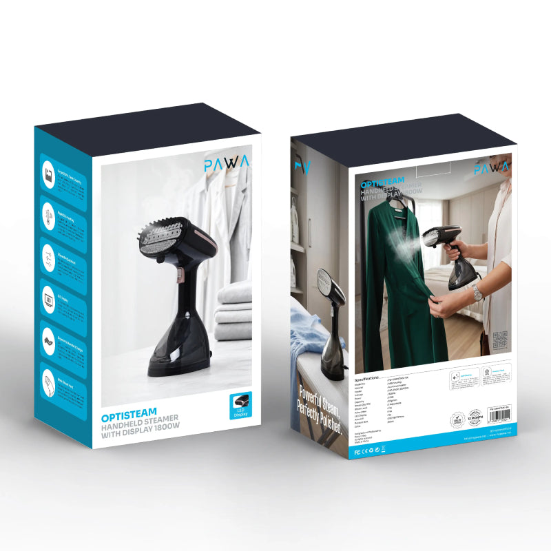 Pawa Optisteam Handheld Steamer With Display - 1800W / 310ml / Black