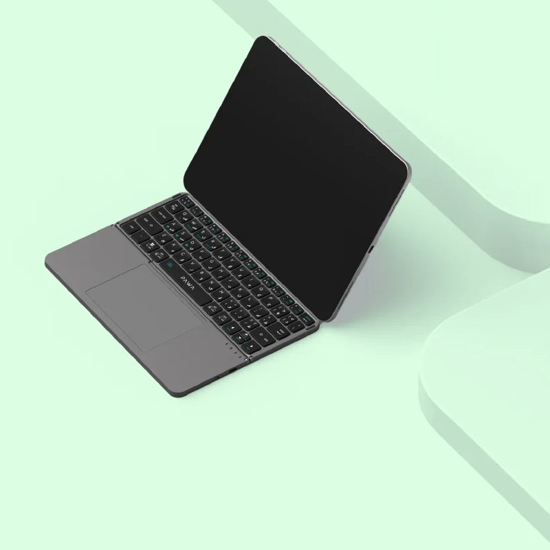 Pawa Portable Foldable Wireless Keyboard With Touchpad - Black/Grey