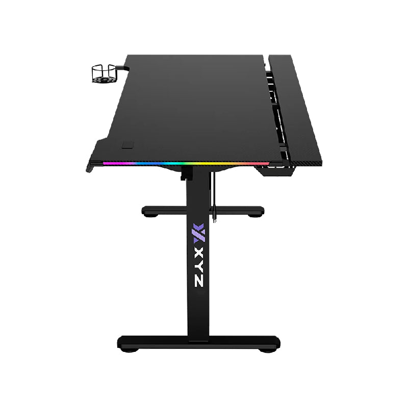 XYZ Pro-X Gaming Desk - RGB / Black (Electric Height Adjustable)