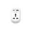 Porodo Universal AC Socket EU Plug Adapter - USB-A / USB-C / White