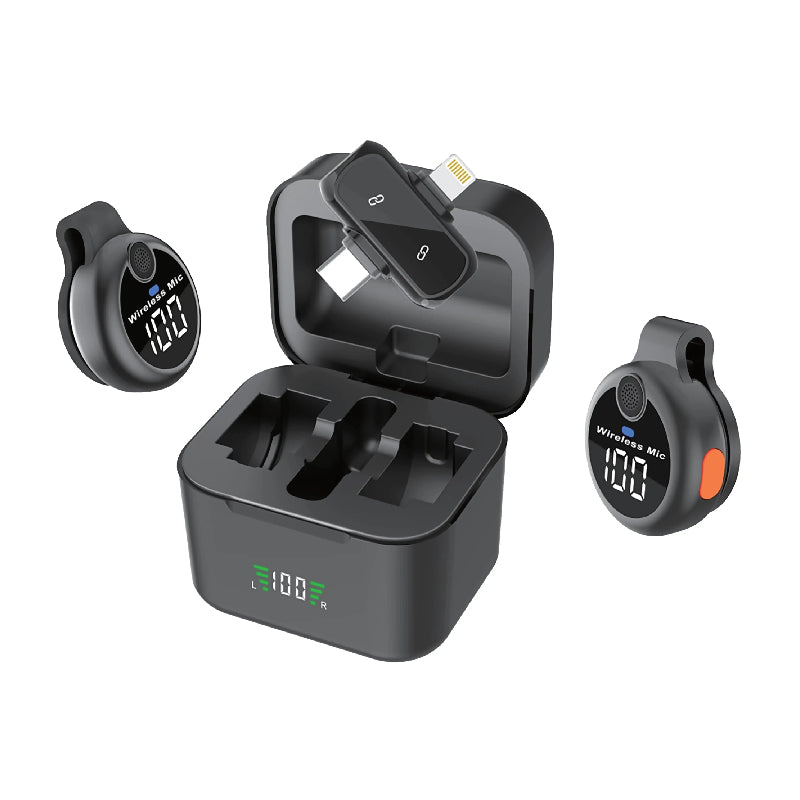 Pawa ClipGo Microphone with Ai Noise Reduction - Black
