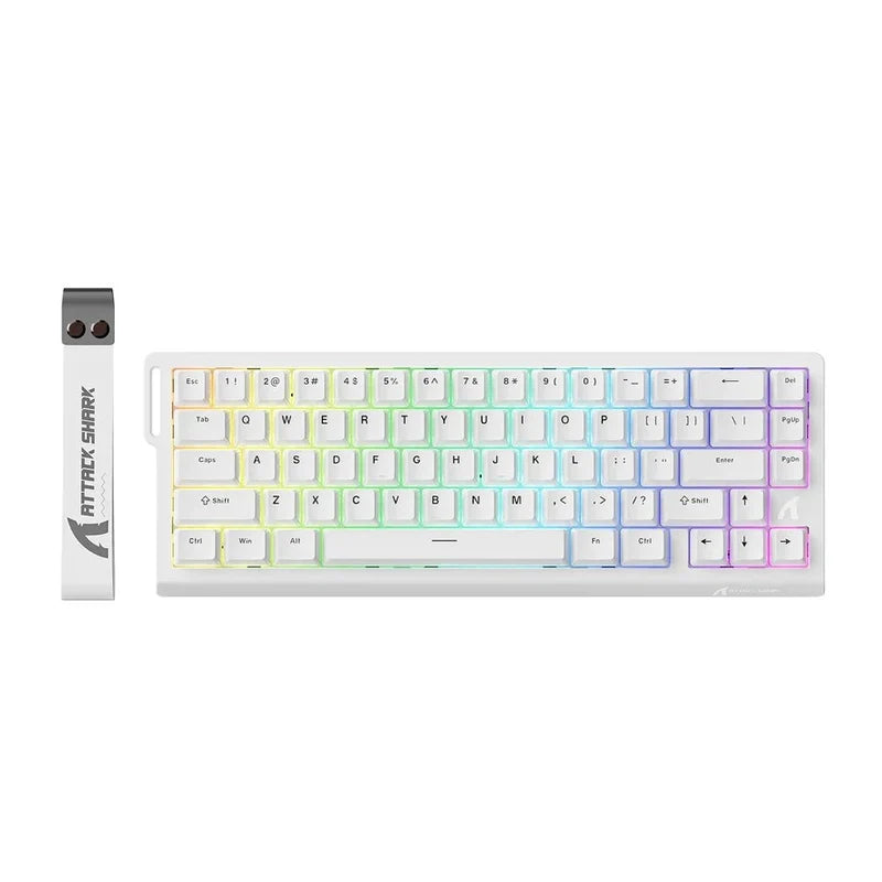 ATTACK SHARK X68 HE Wired Mode RGB Gaming Rapid Trigger Keyboard With Magnetic Switch - White