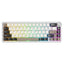 ATTACK SHARK X66 Tri-Mode Wireless Mechanical Gaming Keyboard With Side Printed PBT Keycaps - Cheese White