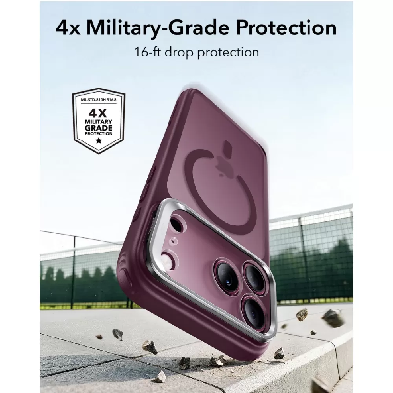 ESR Classic Hybrid Magnetic Case for Apple iPhone 18 Pro/17 Pro - Frosted Red