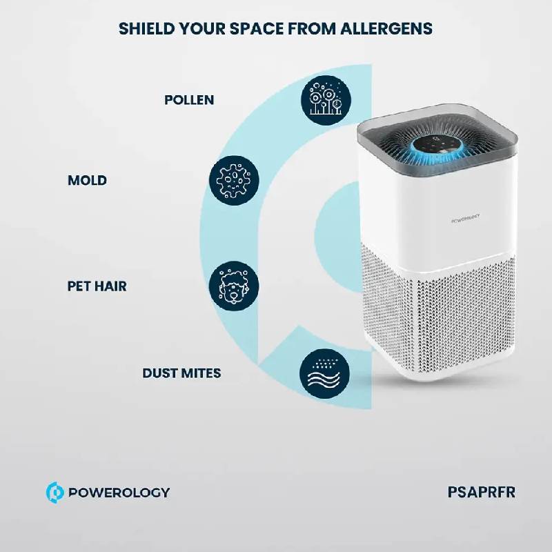 Powerology Smart Air Purifier Eliminate Odor & Smoke - 33W / White