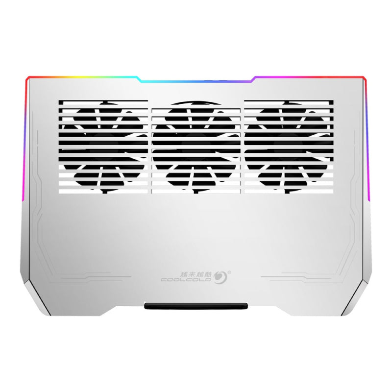 Porodo Gaming Al RGB Laptop Cooling Fan - Silver