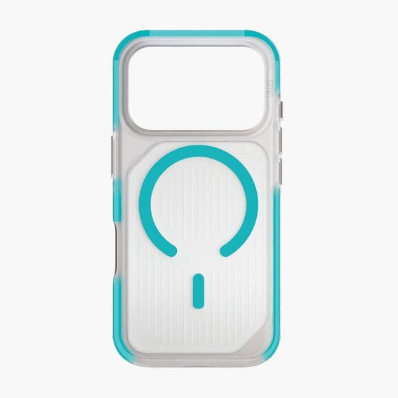 Uniq Hybrid Combat Active Magclick Charging Case For Apple iPhone 17 Pro - Frost Clear/Turquoise
