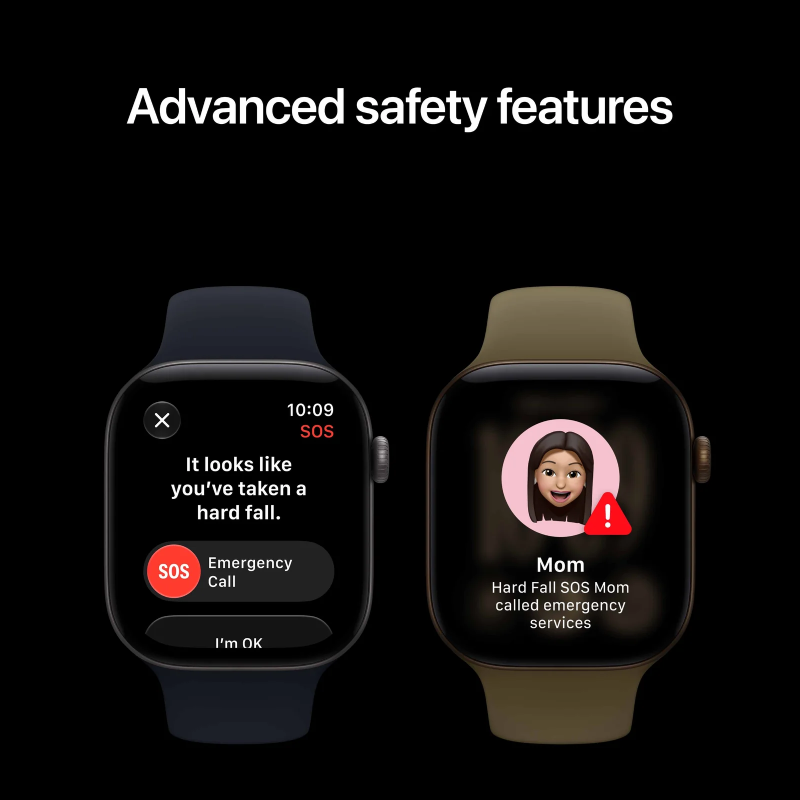 Apple Watch Series 12 - LTPO OLED / 64GB / 42mm / Bluetooth / Wi-Fi / Medium/Large / Black Aluminium Case with Black Sport Band