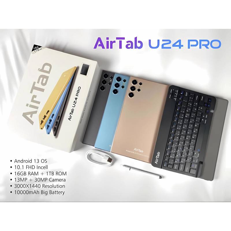 AirTab U24 Pro With Keyboard / 10.1’’FHD / 16GB / 1TB / 5G / Black Mobiles & Tablets > Tablets