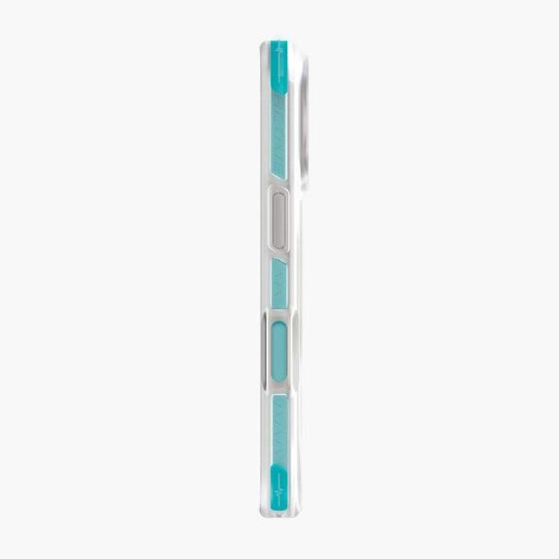 Uniq Hybrid Combat Active Magclick Charging Case For Apple iPhone 17 Pro - Frost Clear/Turquoise