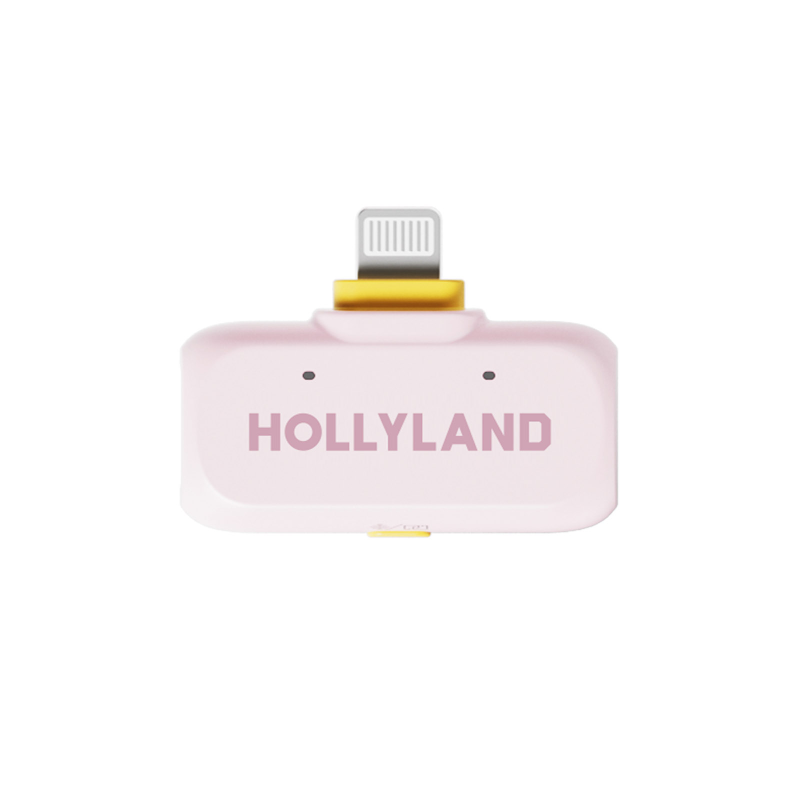 HOLLYLAND LARK A1 Combo 2-Person Wireless Microphone System - USB-C / Lightning / Cloud Pink