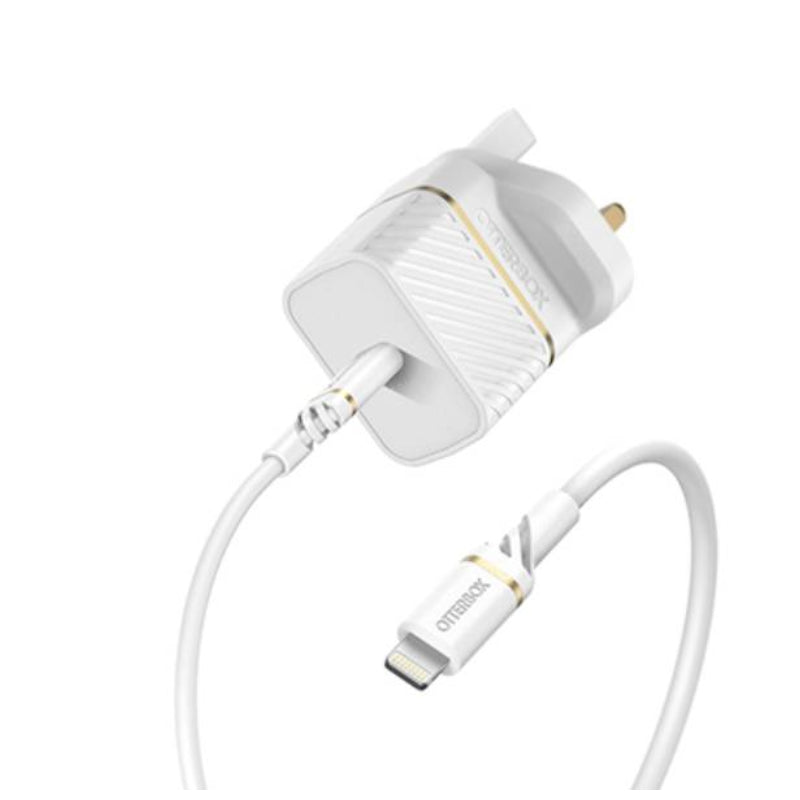 Otterbox UK Wall Charger With Cable - 20W / USB-C to Lightning / 1 Meter / White