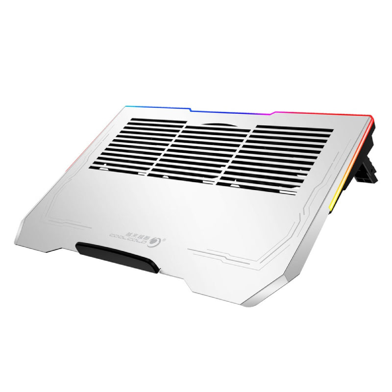 Porodo Gaming Al RGB Laptop Cooling Fan - Silver