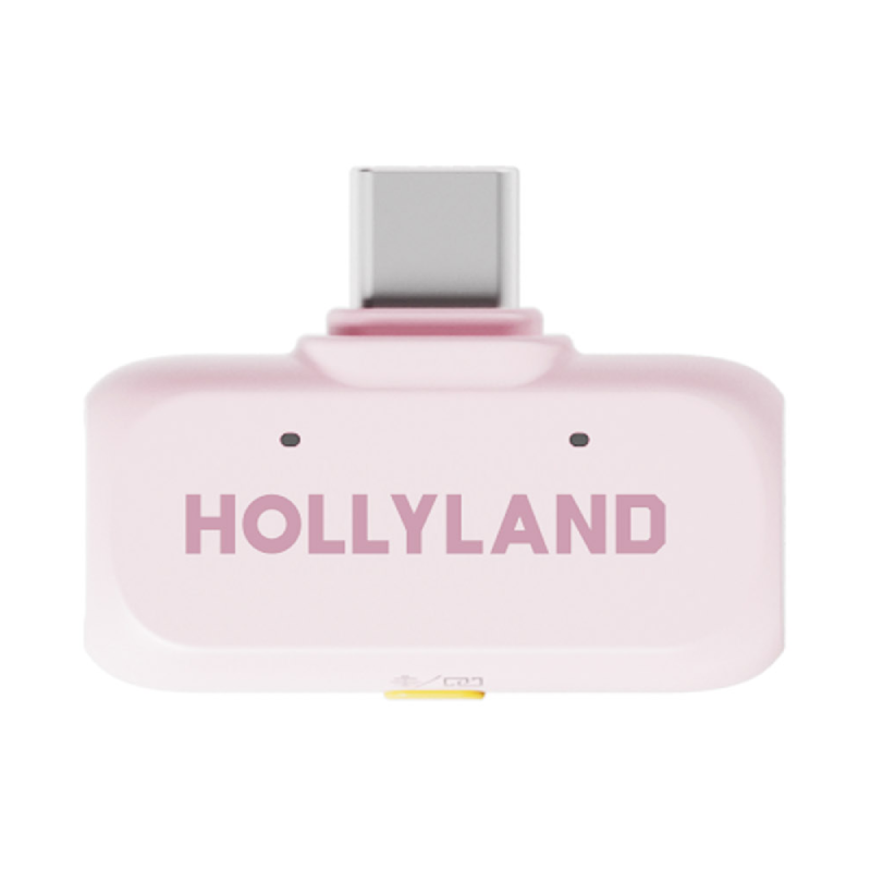 HOLLYLAND LARK A1 Combo 2-Person Wireless Microphone System - USB-C / Lightning / Cloud Pink