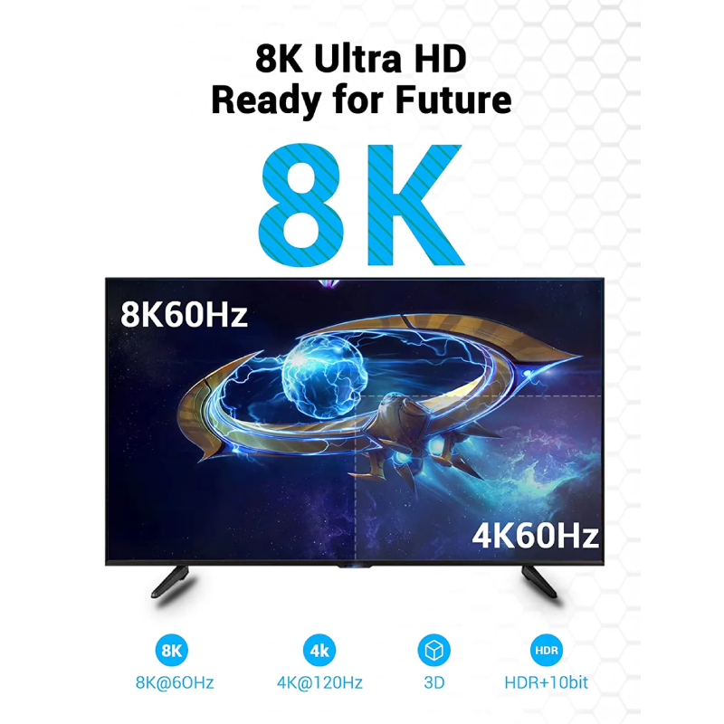 Vention 8k HDMI Cable - 10 Meter / Black